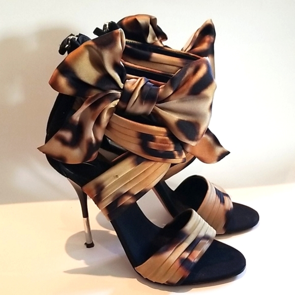 Giuseppe Zanotti Leopard Bow Sandal 115 Sz 6 35.5 - Picture 2 of 7